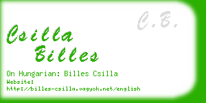 csilla billes business card